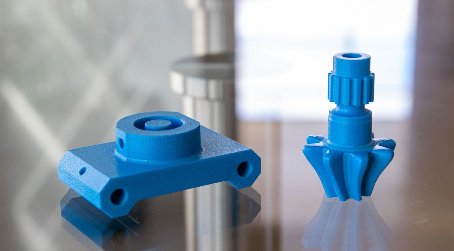 Blåt pulver-3D-print